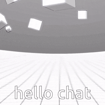 a picture of a girl with the words hello chat written on it