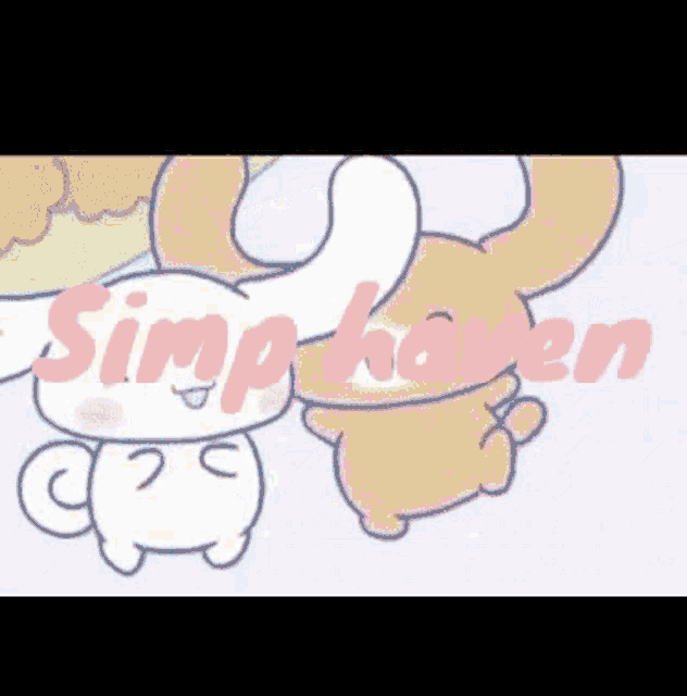 a cartoon of a bunny and a dog with the words simp karen written on the bottom