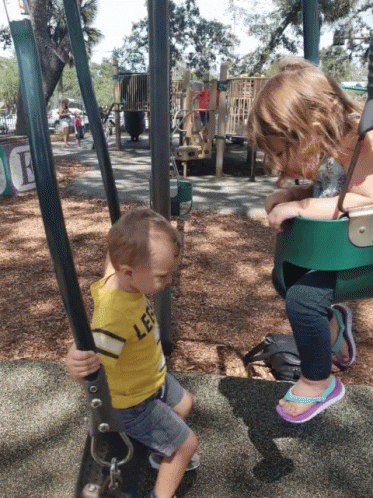 Playground Toddlers GIF - Playground Toddlers Swing GIFs