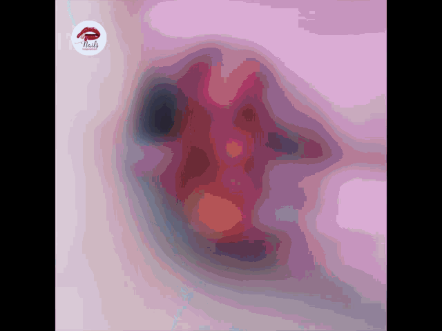 a graphic of a woman 's lips with the word nails on the bottom