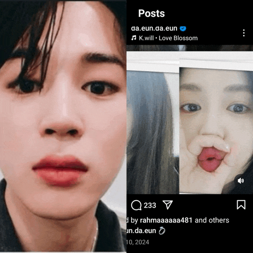 a picture of a man 's face next to a picture of a woman 's face with the caption posts