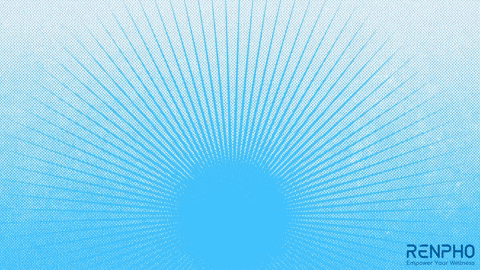 a blue background with rays and the words power heal on it