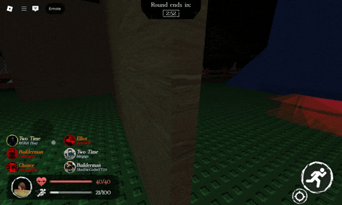 a screenshot of a game that says round ends inc. at the top