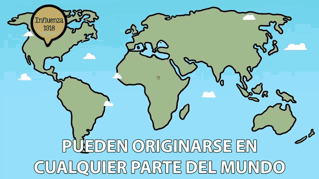 a map of the world with the words " pueden originarse en cualquier parte del mundo "