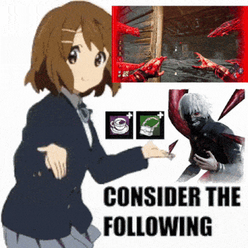 a picture of a girl with the words consider the following on it