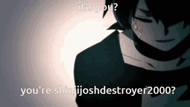 a picture of a person with the words " it 's you " written on it