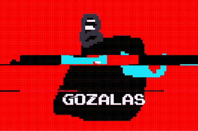 a pixel art drawing of a gozalas logo