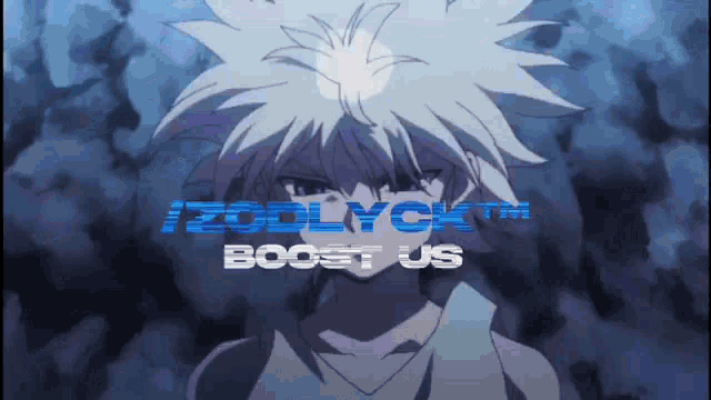 a picture of a person with the words zoolyck boost us