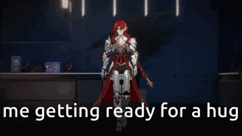 a picture of a woman with the words " me getting ready for a hug " below her