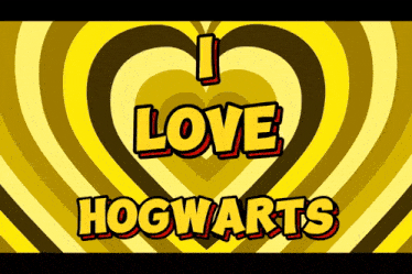 a poster that says " i love hogwarts "