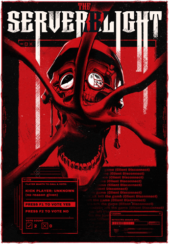 a poster with a skull on it that says the server flight