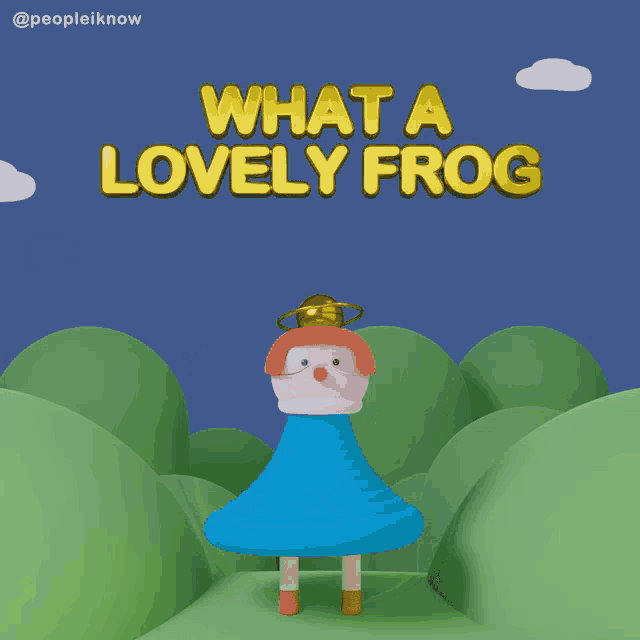 what a lovely frog is written on a poster