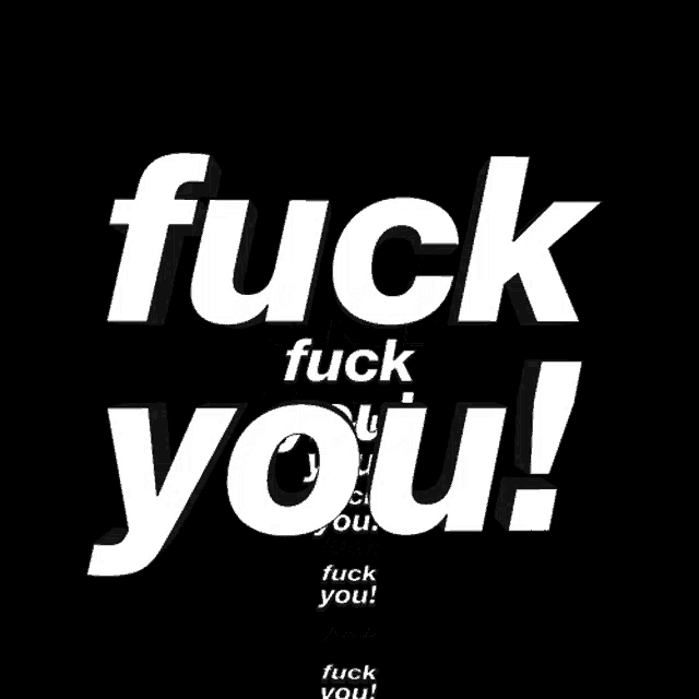 a poster that says fuck you on it