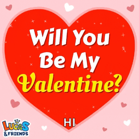 a red heart with the words " will you be my valentine "