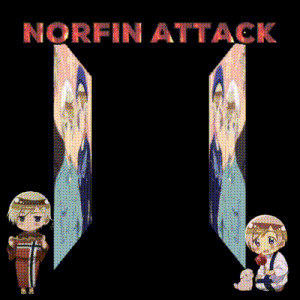 norfin attack is displayed on a black screen