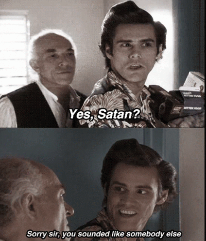 Yes Satan GIF - Yes Satan Ace Ventura GIFs