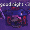 a purple background with the words `` good night '' in white letters