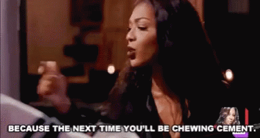 Moniece Chewing Cement GIF - Moniece Chewing Cement Angry GIFs