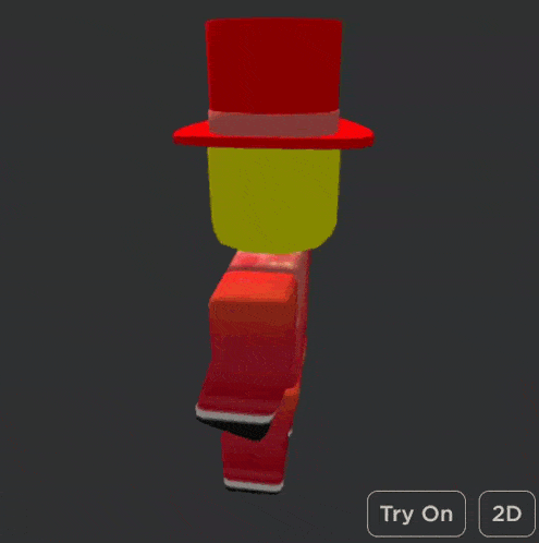 a 3d model of a roblox character wearing a top hat