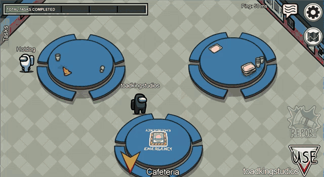 among us game with a black character in the middle of the screen