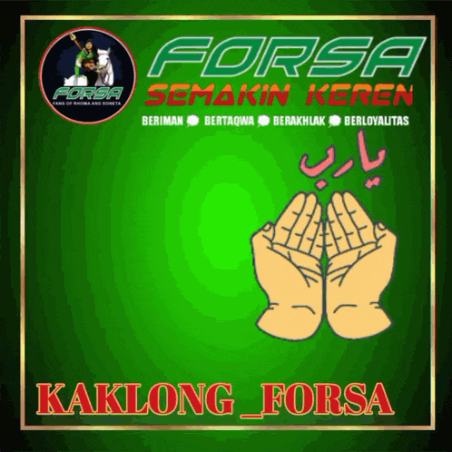 a poster for forsa semakin keren with a man riding a horse in the background