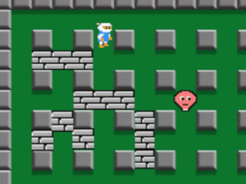 a video game with a man 's face in the center