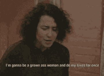 a woman with curly hair says i 'm gonna be a grown ass woman