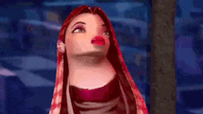 a cartoon of a woman with red hair and the words oscar on the bottom
