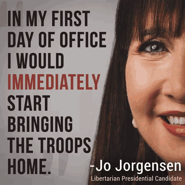 jo jorgensen is the libertarian presidential candidate for the united states