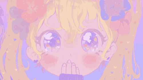 a close up of a girl covering her mouth with her hands
