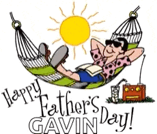 a cartoon of a man laying in a hammock .