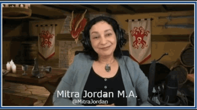 a woman wearing headphones is named mitra jordan m.a