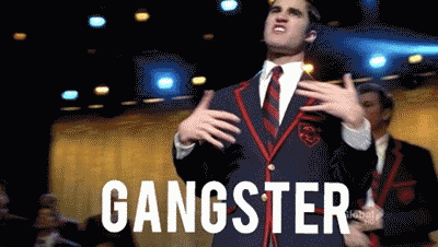 Gangster GIF - Blaine Anderson Glee GIFs