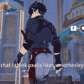 a man in a video game says " what i think oxalis likes wriothesles "