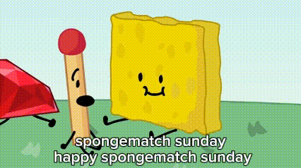 Spongematch Spongy Bfdi GIF - Spongematch Spongy Bfdi Match Bfdi GIFs