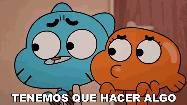 gumball and darwin from the amazing world of gumball are shown