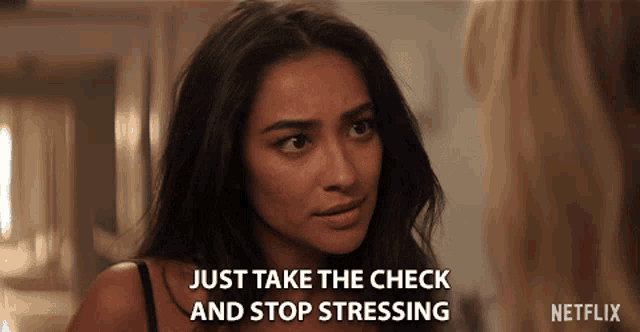 Just Take The Check And Stop Stressing Advise GIF - Just Take The Check And Stop Stressing Take The Check Stop Stressing GIFs
