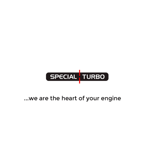 a black and white logo for special turbo says we are the heart of your engine