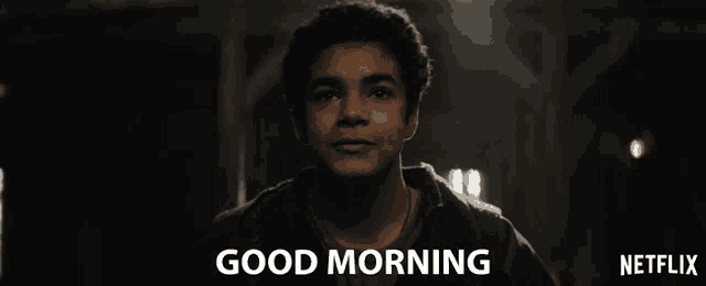 a man says good morning in a netflix advertisement