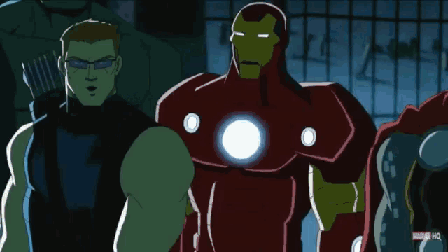 a cartoon of a man holding a sword with the word marvel on the bottom right