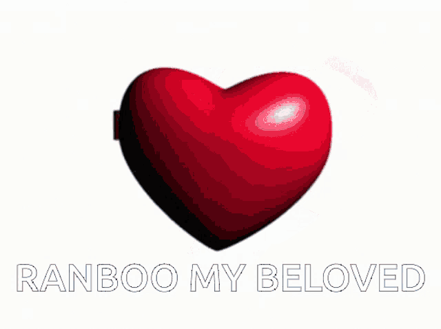 a heart shaped button that says " ranboo my beloved "