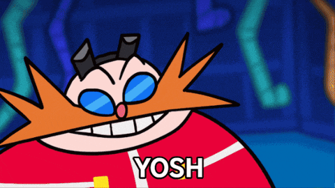a cartoon character with the name yosh written on it