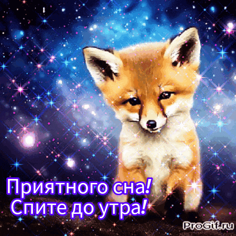 a picture of a fox with the words " progif.ru " on the bottom