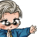a close up of a cartoon character wearing sunglasses and a blue jacket .