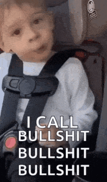 a little boy is sitting in a car seat with a seat belt on .