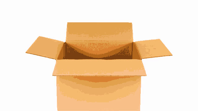 an open cardboard box with a sign that says hoje bem muito mal não demais talvez