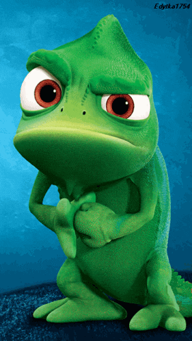 a cartoon lizard with a blue background and the name edytka1754