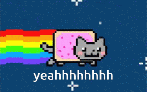 Nyan Cat Flying GIF - Nyan Cat Flying Yeah GIFs