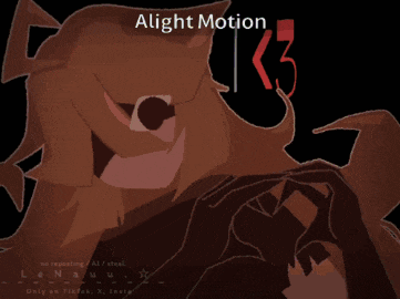 a drawing of a person with the words " alight motion " on the top