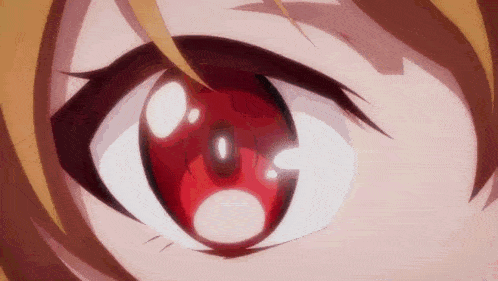 a close up of a person 's red eye
